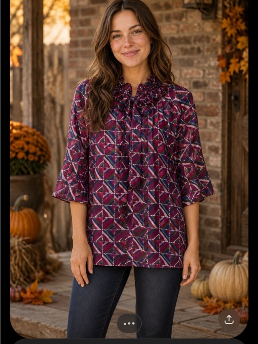 Never A Wallflower High Neck Side Neck Tie Blouse